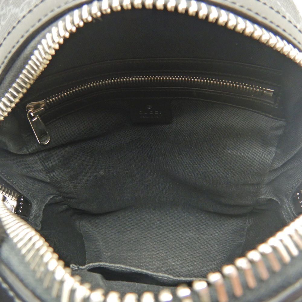 GUCCI Sherry Line Backpack 598102, GG Supreme Canvas and Leather, Gray Black,... - Picture 8 of 10
